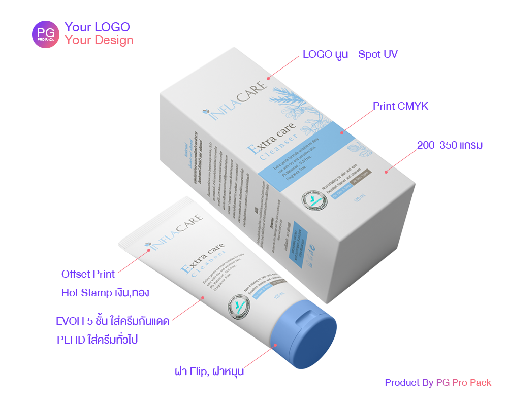 หลอดเครื่องสำอาง Cosmetic Package หลอดเครื่องสำอาง Cosmetic Package